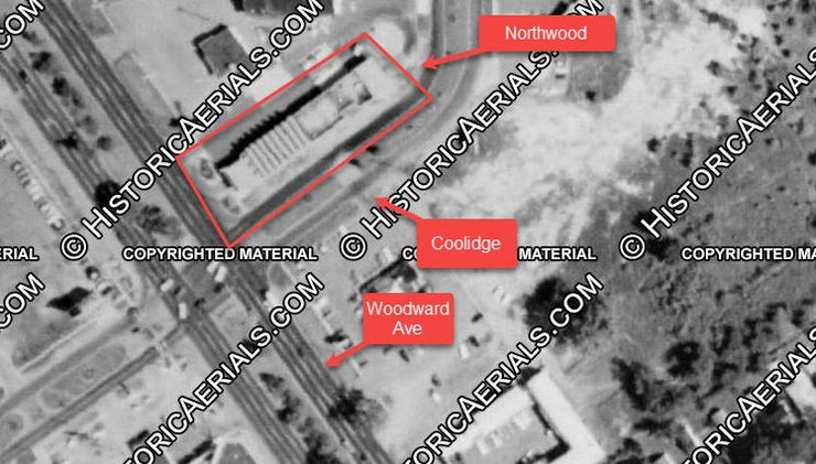 Northwood Car Wash - 1964 Aerial (newer photo)